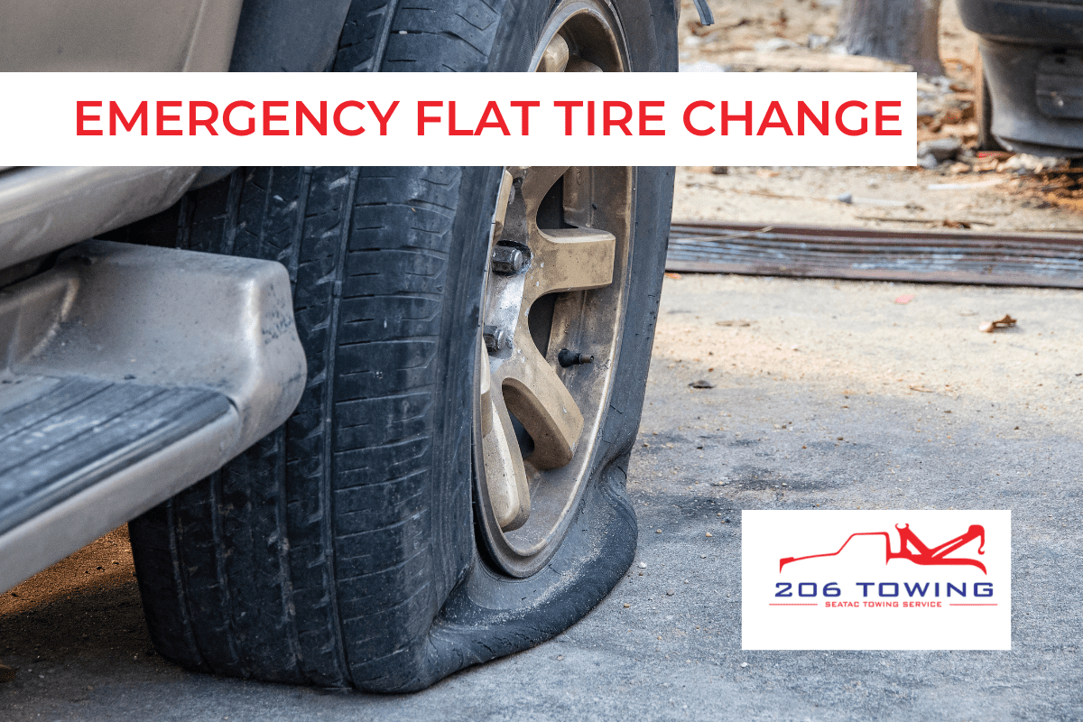 emergency flat tire change